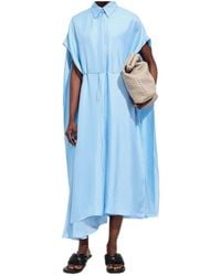 Bottega Veneta - Silk Twill Shirt Dress - Lyst