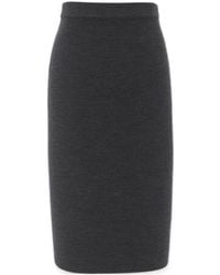 Saint Laurent - High-Waist Pencil Skirt - Lyst