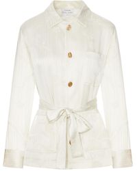 forte_forte - The Lotus Fluid Jacquard Pajama Jacket - Lyst