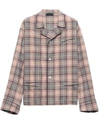 Prada - Checked Cotton Shirt - Lyst