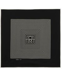 TOTEME - Totême Stripe Printed Square-Shaped Scarf - Lyst