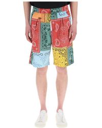 Marcelo Burlon - County Of Milan Bandana Print Shorts - Lyst