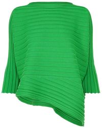 Issey Miyake - Asymmetric Knitted Top - Lyst