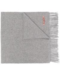 Acne Studios - Logo Patch Fringed Scarf - Lyst