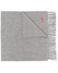 Acne Studios - Logo Patch Fringed Scarf - Lyst