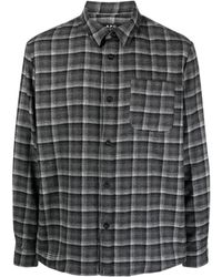 A.P.C. - Checked Wool-Blend Shirt - Lyst
