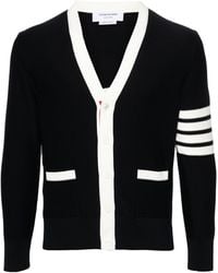 Thom Browne - V-Neck Knitted Cardigan - Lyst