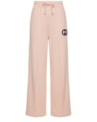Gucci - Gg Embroidered Jersey Jogging Pants - Lyst