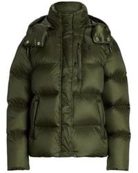 Polo Ralph Lauren - Carly Water-Repellent Quilted Duck Down Wind Resistant Detachable Hood Short Puffer Jacket - Lyst