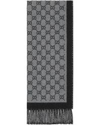 Gucci - Fringe Detailed Knitted Scarf - Lyst