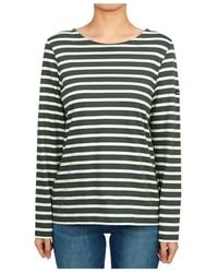 Saint James - Striped Logo T-Shirt - Lyst