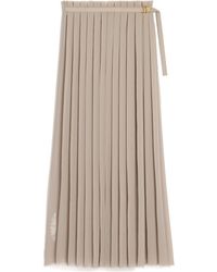 Ami Paris - Pleated Maxi Skirt - Lyst