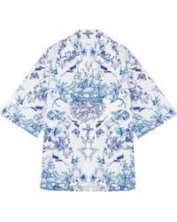 McQueen - Graphic Printed Short-Sleeve Shirt - Lyst