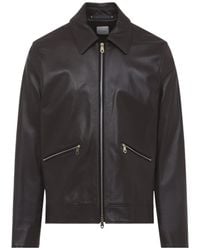 Paul Smith - Zip-Up Leather Jacket - Lyst