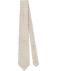 Etro - Micro-Paisley And Logo Tie - Lyst