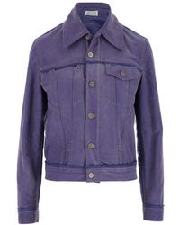 Maison Margiela - Oversized-Collar Denim Jacket - Lyst