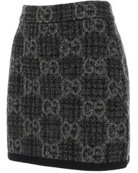 Gucci - Gg Tweed Skirt - Lyst
