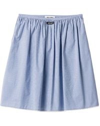 Miu Miu - Logo-Patch Midi Skirt - Lyst