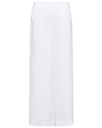 Marella - Linen Wide-Leg Trousers - Lyst