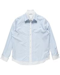 Acne Studios - Layered Poplin Button-Up Shirt - Lyst