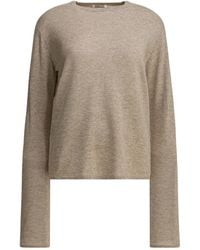 AURALEE - Cashmere Blend Crew Neck Knit Sweater - Lyst