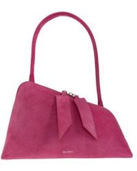 The Attico - The Sunrise Suede Shoulder Bag - Lyst