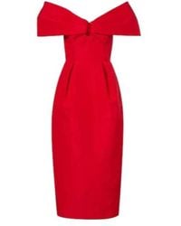 Carolina Herrera - Off-Shoulder Silk Maxi Dress - Lyst
