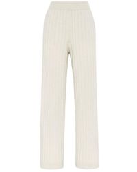 Brunello Cucinelli - Ribbed Flared Pants - Lyst