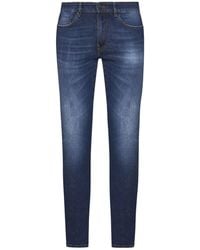 Pt Pantaloni - Pt Torino Logo Patch Straight Leg Jeans - Lyst