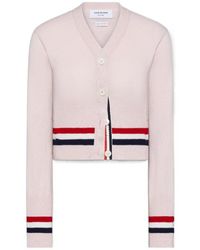 Thom Browne - Striped Shrunken Cardigan - Lyst