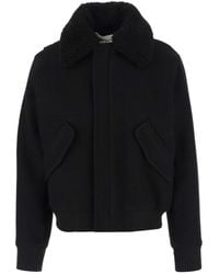 Ami Paris - Straight Hem Long-Sleeved Jacket - Lyst