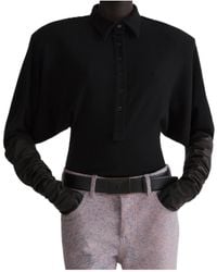 Mugler - Batsleeves Polo Bodysuit - Lyst