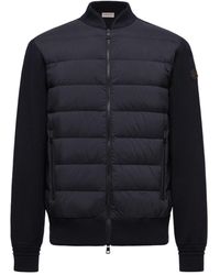 Moncler - Padded Wool Zip-Up Cardigan - Lyst