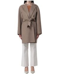 Max Mara - Short Cashmere Wrap Coat - Lyst