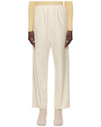 Baserange - Elasticated-Waist Silk Palazzo Pants - Lyst