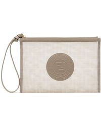 Fendi - Ff Zip-Up Flat Pouch - Lyst