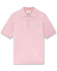 CASABLANCA - Double Face Short Sleeve Polo Shirt - Lyst