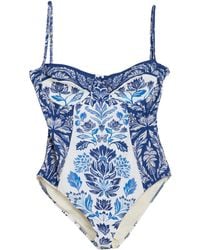 FARM Rio - Floral One-Piece Swimsuit - Lyst