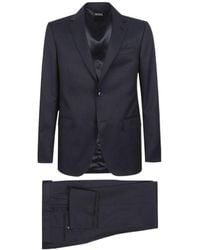 ZEGNA - Long-Sleeved Suit Jacket And Belt Loop Casual Pants Suit - Lyst