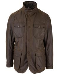 Barbour - Ogston High-Neck Waxed Jacket - Lyst