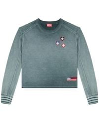 DIESEL - T-Shirt With Patches And Microwaffle Inserts - Lyst