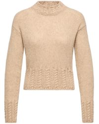 Moncler - Ribbed Mock-Neck Knitted Sweater - Lyst