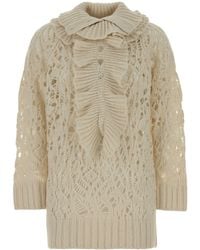 Dior - Sweater With Removable Ruched Collar - Lyst