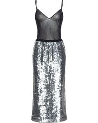 Pinko - Sequinned Mesh Pencil Skirt - Lyst