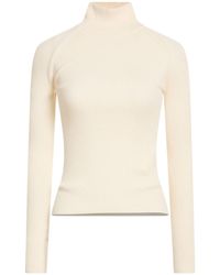 Max Mara - Cream Turtleneck Virgin Wool, Polyester - Lyst
