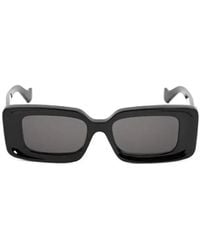 Loewe - Rectangle Frame Sunglasses - Lyst