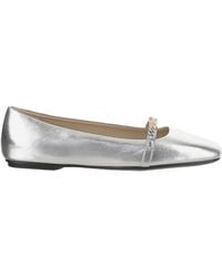 Pinko - Chain-Embellished Ballet Flats - Lyst