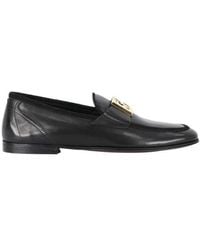 Dolce & Gabbana - Dg Plaque Slip-On Loafers - Lyst