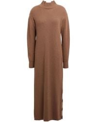 Max Mara - High Neck Ribbed Knit Long-Sleeve Maxi Dress - Lyst