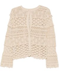 Semicouture - Tiered Crochet Cardigan - Lyst